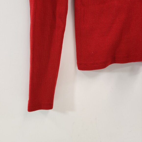 Tommy Hilfiger Jeans Red Turtleneck Y2K Womens Medium - Picture 2 of 10